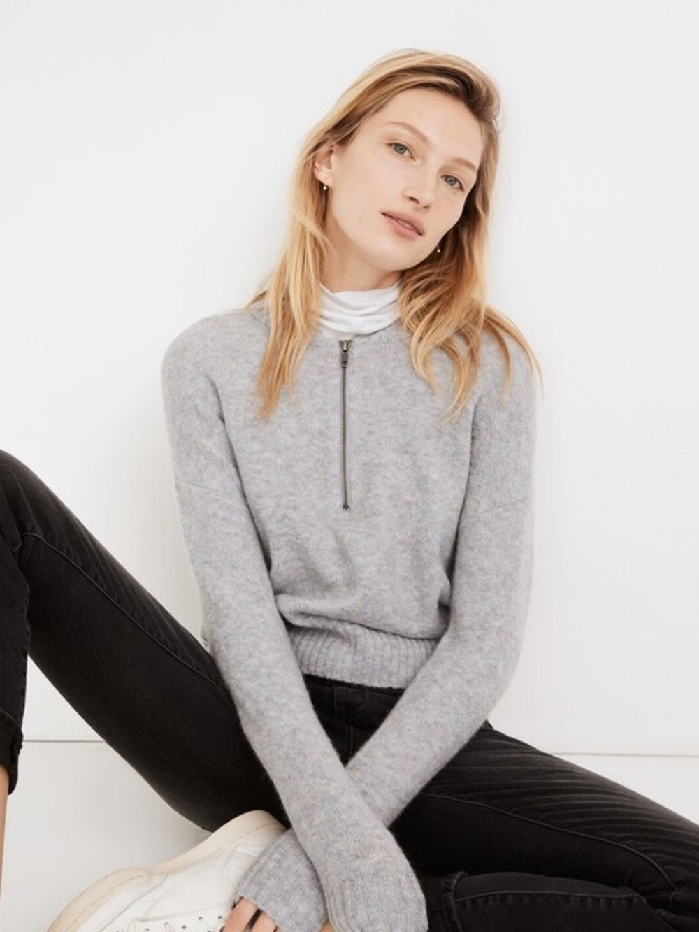 Madewell York Half-Zip Pullover Sweater